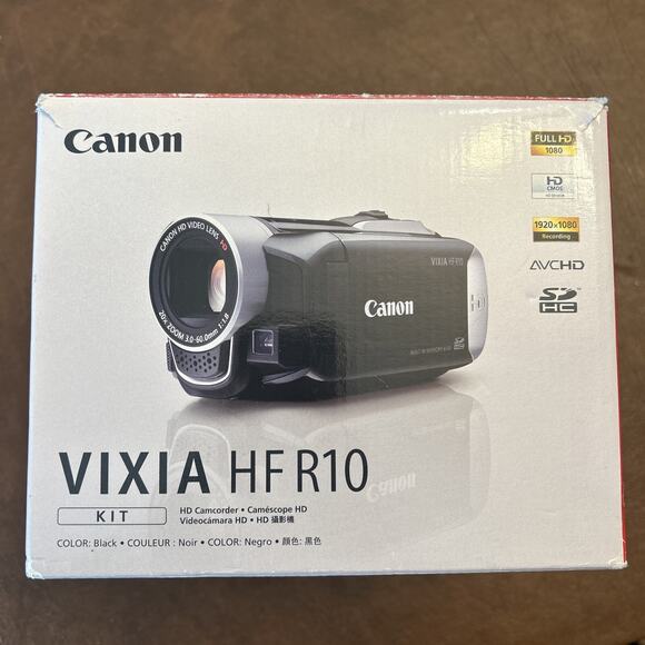 CANON VIXIA HF R10 8 GB HD Camcorder Mint Condition With Case - Picture 1 of 8